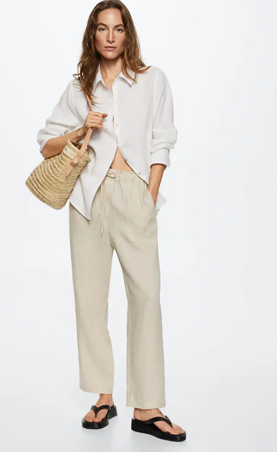 Kalhoty 100% len, Mango, 209 Kč,