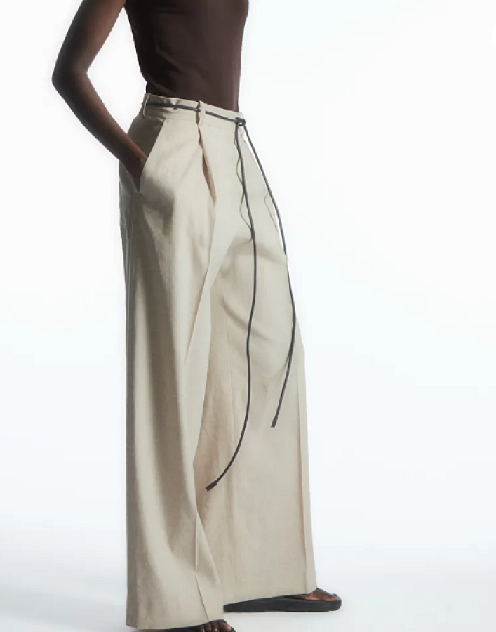 Volné lněné kalhoty, 2499 Kč, COS